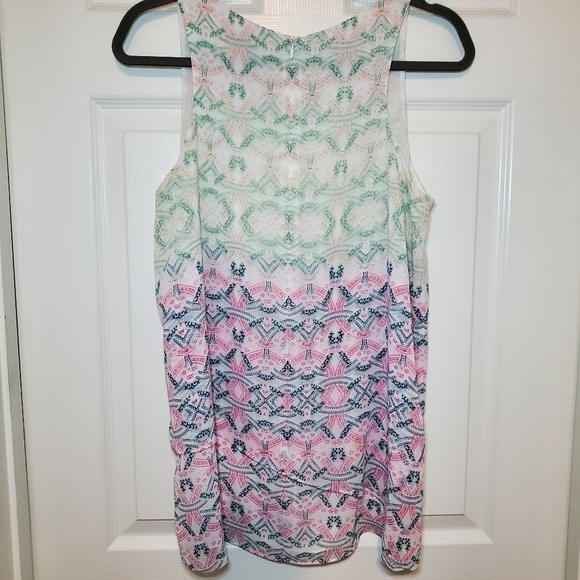 Cabi-Heart of Cabi # 250-Sleeveless Tiered Layered Blouse-Ombre Mosaic-M - Picture 4 of 9